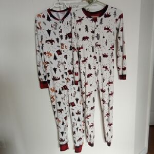 Family Jammies Onsie Clothes Woodland Pajamas